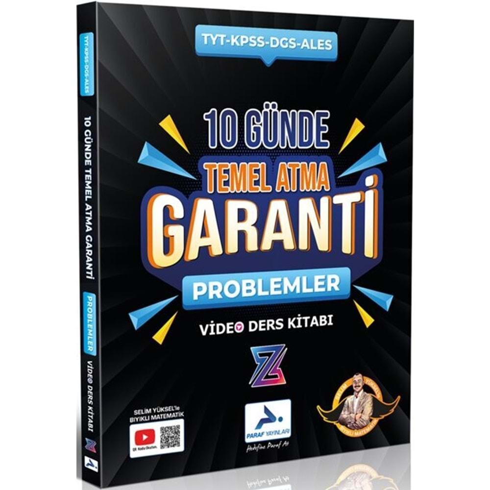 Paraf Yayınları TYT Problemler Z Takımı 10 Günde Temel Atma Garanti Video Ders Kitabı