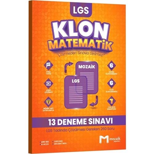 Mozaik KLON 8. Sınıf Matematik 13 Deneme
